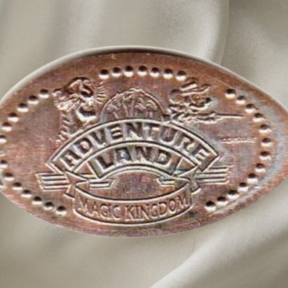 RETIRED Elongated Penny "Adventure Land" Walt Disney World Magic Kingdom Zinc